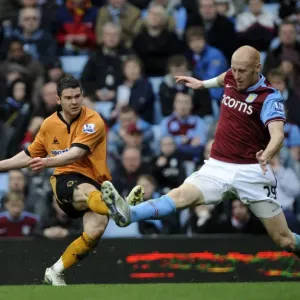 Matt Jarvis Scores the Game-Winning Goal Past James Collins: Aston Villa vs. Wolverhampton Wanderers, Barclays Premier League Matt Jarvis Scores the Game-Winning Goal Past James Collins: Aston Villa vs. Wolverhampton Wanderers, Barclays Premier League