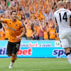 Matt Jarvis Scores the Second Goal: Wolverhampton Wanderers Lead 2-0 vs. Fulham in Barclays Premier League Matt Jarvis Scores the Second Goal: Wolverhampton Wanderers Lead 2-0 vs. Fulham in Barclays Premier League