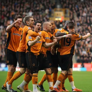 Matt Jarvis of Wolverhampton Wanderers celebrates after scoring to make it 1-0