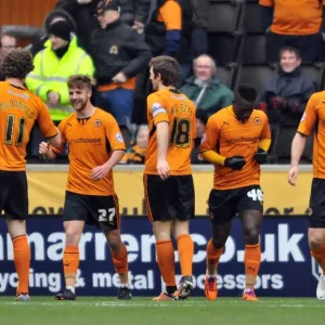 Michael Jacobs Scores First Goal for Wolves Against Notts County in Sky Bet League One (15-02-2014, Molineux Stadium)