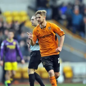 Michael Jacobs Scores Wolves Second Goal vs. Notts County in Sky Bet League One (February 15, 2014, Molineux Stadium)
