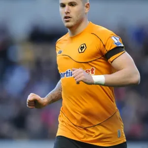 Michael Kightly in Action: Wolverhampton Wanderers vs Aston Villa - Barclays Premier League Soccer
