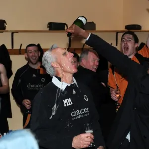 Mick McCarthy and Mark Little: Celebrating Wolverhampton Wanderers Promotion to the Premier League