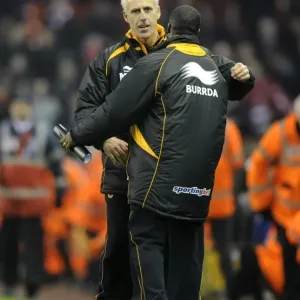 Mick McCarthy's Glory: Wolves Celebrate Full-Time Victory over Liverpool (BPL) Mick McCarthy's Glory: Wolves Celebrate Full-Time Victory over Liverpool (BPL)