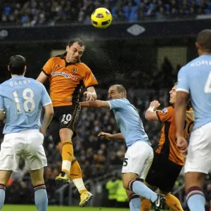 Milijas vs Zabaleta Print: Wolverhampton Wanderers FC v Manchester City