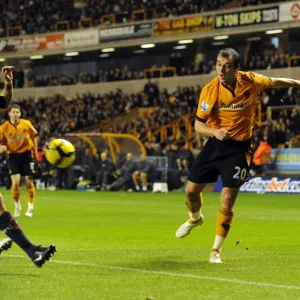 Nenad Milijas Dramatic Cross: A Potential Goal in Wolverhampton Wanderers vs Bolton Wanderers (Barclays Premier League Soccer)