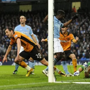 Print of Nenad Milijas scoring against Manchester City