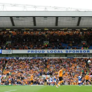 Passionate Wolverhampton Wanderers FC Fans on the Road: A Sea of Support at Blackburn vs. Wolves, Barclays Premier League Passionate Wolverhampton Wanderers FC Fans on the Road: A Sea of Support at Blackburn vs. Wolves, Barclays Premier League