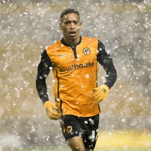 Rajiv van La Parra in Action for Wolverhampton Wanderers against Fulham in FA Cup Third Round Replay at Molineux