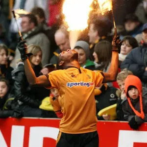 Sizzling Half-Time Fire Show: Wolves vs Bolton Wanderers, Barclays Premier League