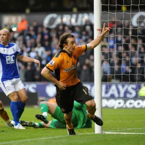 Stephen Hunt Scores First Goal for Wolverhampton Wanderers: 1-0 Lead Against Birmingham City in Premier League