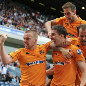 Stephen Ward Scores the Game-Winning Goal: Wolverhampton Wanderers Take a 2-1 Lead Over Blackburn Rovers in Premier League Soccer