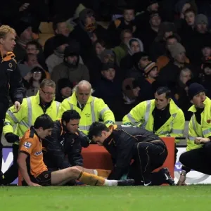 Stephen Ward Suffers Gashed Shin from Cesc Fabregas Challenge: Wolves vs Arsenal (Premier League)