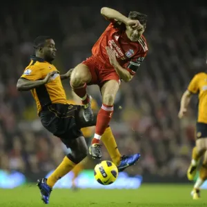 Steven Gerrard vs. Sylvan Ebanks-Blake: A Premier League Face-Off - Liverpool vs. Wolverhampton Wanderers