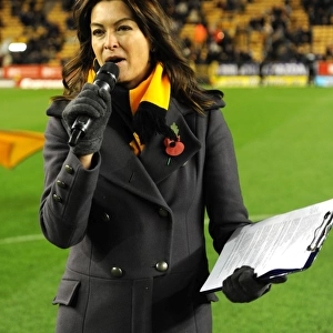 Suzi Perry at Wolves: Wolverhampton Wanderers vs Arsenal in Barclays Premier League Soccer Match