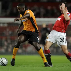 Sylvan Ebanks-Blake vs Darron Gibson: A Clash in the Carling Cup: Manchester United vs Wolverhampton Wanderers