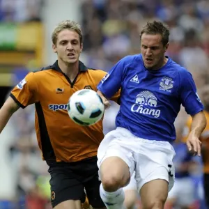 Tactical Showdown: Kevin Doyle vs. Philip Jagielka - Everton vs. Wolverhampton Wanderers, Barclays League Soccer Match Tactical Showdown: Kevin Doyle vs. Philip Jagielka - Everton vs. Wolverhampton Wanderers, Barclays League Soccer Match