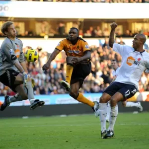 Thrilling Goal Attempt by Sylvan Ebanks-Blake vs. Bolton's Jaaskelainen and Knight (Wolverhampton Wanderers vs. Bolton Wanderers) Thrilling Goal Attempt by Sylvan Ebanks-Blake vs. Bolton's Jaaskelainen and Knight (Wolverhampton Wanderers vs. Bolton Wanderers)