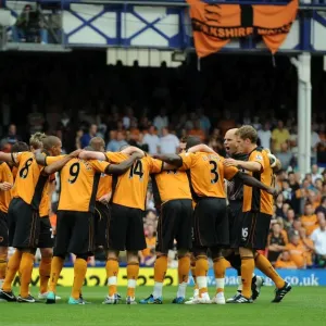 United in Focus: Wolverhampton Wanderers Huddle before Everton Clash, Barclays League United in Focus: Wolverhampton Wanderers Huddle before Everton Clash, Barclays League