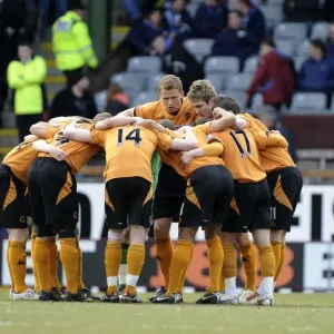 United in Focus: Wolverhampton Wanderers Pre-Match Huddle (Burnley vs. Wolves, Premier League)
