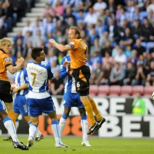 Wolverhampton Wanderers Andrew Keogh Scores the Opener Against Wigan Athletic in BPL (August 18, 2009)
