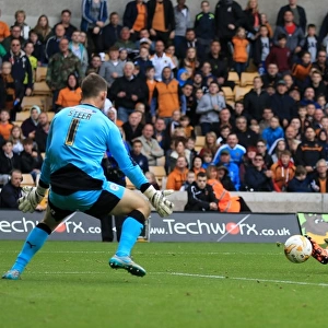 Wolverhampton Wanderers Benik Afobe Scores Third Goal Against Huddersfield Town in Sky Bet Championship