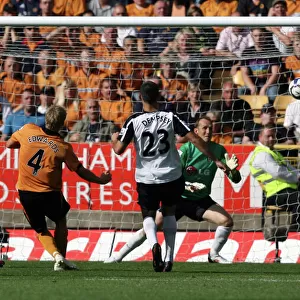 Wolverhampton Wanderers' David Edwards Scores the Decisive Goal Against Fulham in Premier League Soccer (2-0)