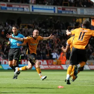 Wolverhampton Wanderers David Jones Scores the Opener Against Stoke City in Premier League