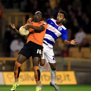Wolverhampton Wanderers FC Print: Afobe vs Perch in Action Wolverhampton Wanderers FC Print: Afobe vs Perch in Action