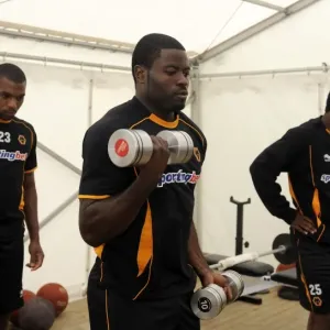 Wolverhampton Wanderers: George Elokobi at Pre-Season Weights Training in Ireland Wolverhampton Wanderers: George Elokobi at Pre-Season Weights Training in Ireland