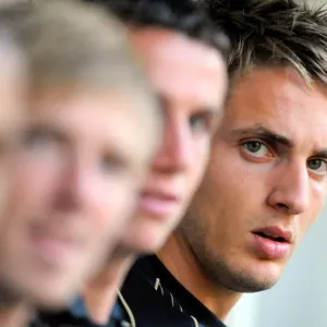 Wolverhampton Wanderers Kevin Doyle Watches Pre-Season Friendly against Charleroi from the Dugout