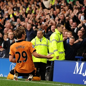 Wolverhampton Wanderers Take the Lead: Kevin Doyle Scores Against Everton in Barclays Premier League