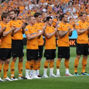 Wolverhampton Wanderers Pay Tribute: Minutes Applause for Late Frank Munro during Wolves v Fulham