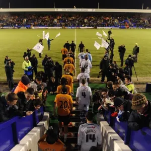 Wolverhampton Wanderers: Players Emerging from the Tunnels at Prenton Park for FA Cup Showdown against Tranmere Rovers