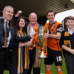 Wolverhampton Wanderers Promoted to Sky Bet League One: Celebrating with Morgan, Jackett, and Ricketts