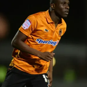 Wolverhampton Wanderers Razak Boukari Scores the Winning Goal Against Northampton Town in Capital One Cup Round 2 at Sixfields Stadium (September 2012)