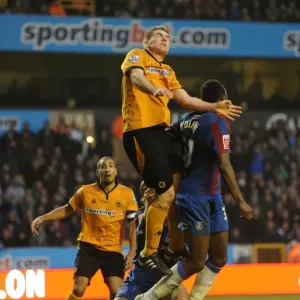 Wolverhampton Wanderers Sam Vokes Leaps for Glory: FA Cup Triumph over Crystal Palace Wolverhampton Wanderers Sam Vokes Leaps for Glory: FA Cup Triumph over Crystal Palace