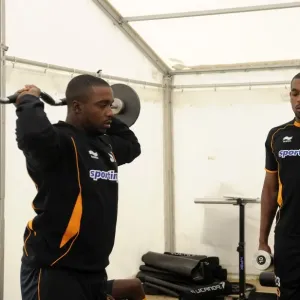 Wolverhampton Wanderers: Sylvan Ebanks-Blake at Pre-Season Weights Session in Ireland Wolverhampton Wanderers: Sylvan Ebanks-Blake at Pre-Season Weights Session in Ireland