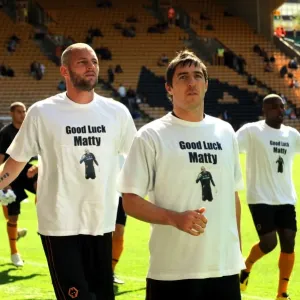 Wolverhampton Wanderers: Van Damme and Ward in Unified Murray Shirts - Wolves vs. Newcastle United, Premier League Wolverhampton Wanderers: Van Damme and Ward in Unified Murray Shirts - Wolves vs. Newcastle United, Premier League