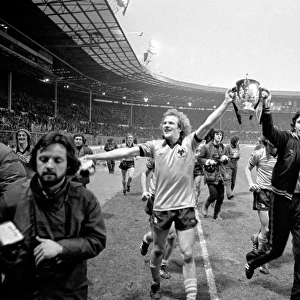 Wolves and Forest Players Andy Gray and Colin Brazier Celebrate League Cup Victory