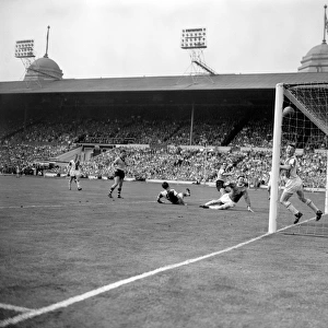 Wolves' Norman Deeley Scores the Third Goal: FA Cup Final Victory over Blackburn Rovers