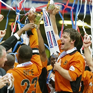 Wolves' Paul Ince and Paul Butler Lift the Promotion Trophy: Celebrating Victory over Sheffield United in the Nationwide Division One Play-Off Final
