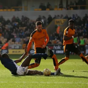 Wolves vs Birmingham City: Intense Moment as Doherty Challenges Donaldson in the Box