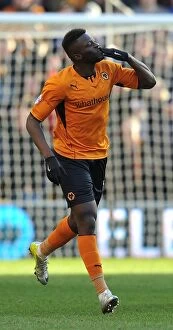 Images Dated 1st March 2014: Bakary Sako Scores First Goal for Wolves Against Port Vale in Sky Bet League One (March 1, 2014)