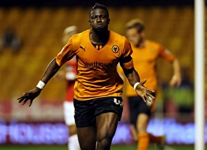 Framed Print : Bakary Sako's Double: Wolverhampton Wanderers Exciting Comeback in Johnstones Paint Trophy Against Walsall