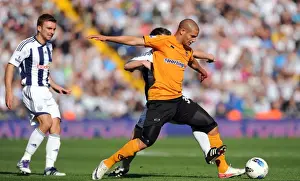 West Bromwich Albion V Wolves Prints: Barclays Premier League Rivalry: Guedioura's Showdown - Wolverhampton Wanderers vs