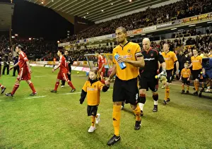 Wolves V Liverpool Prints: Barclays Premier League Showdown: Wolverhampton Wanderers vs Liverpool - Mascots in Action