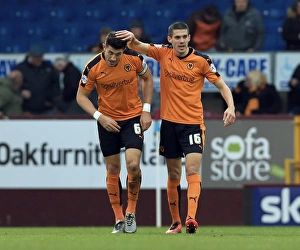 Batth and Coady Celebrate Wolves First Goal Against Burnley in Sky Bet Championship
