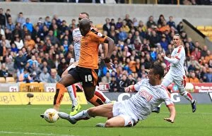Sky Bet Championship - Wolves v Huddersfield Town - Molineux Collection: Benik Afobe Scores His Second: Wolves Triumph Over Huddersfield (Sky Bet Championship)