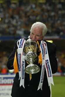 Images Dated 26th May 2003: Chairman Jack Hayward Celebrates Promotion with Wolves after Play-Off Final Win against Sheffield